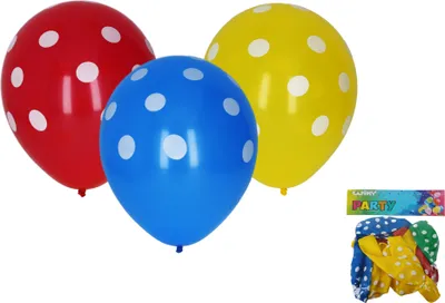 Immagine prodotto di Palloncino gonfiabile 30 cm – Set da 10, motivo a pois