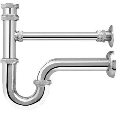 Produktbild von Röhrengeruchverschluss 11/4" x 32 mm mit Leckw-Anschl, ASW Nr. 100160 verchromt