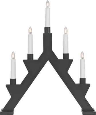 Produktbild von Star Trading 243-09, Leichte Dekorationsfigur, Grau, IP20, Weiß, 5 Glühbirne(n), E10