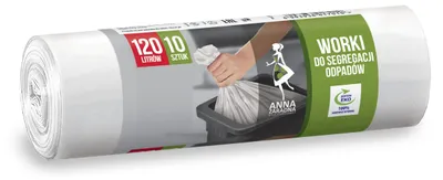 Image de SACS POUR DÉCHETS 120 L Sacs poubelle Sacs poubelle blanc 10 pièces