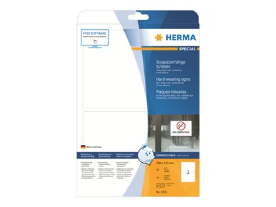 Immagine prodotto di Etichette HERMA A4 bianco 190x135 mm pellicola adesiva estremamente resistente opaca 50 pz.