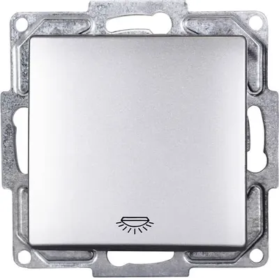 Produktbild von Gunsan Visage Taster Licht Unterputz Silber