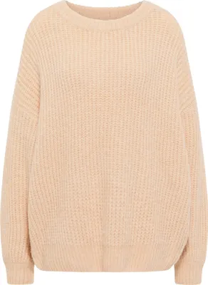 Produktbild von RISA damen rundhalspullover - aprikose, M/L