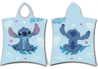 Immagine prodotto di Poncho da spiaggia in cotone per bambini Lilo & Stitch 50x115 cm
