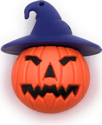 Produktbild von Onlineworld2013 Kürbis Halloween Gesicht mit Hut orange lila Funny USB Stick 64 GB USB 3.0
