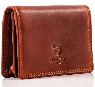 Zdjęcie produktu dla Eleganckie etui na wizytówki, wykonane z naturalnej skóry, kolor brązowy