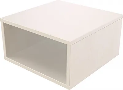Image de Cube de rangement en bois 50 x 50 cm - Blanc
