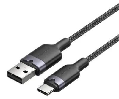 Image de Câble Usb 2.0 A vers Usb-C 3A Vention Ctnbh 2M (Noir)