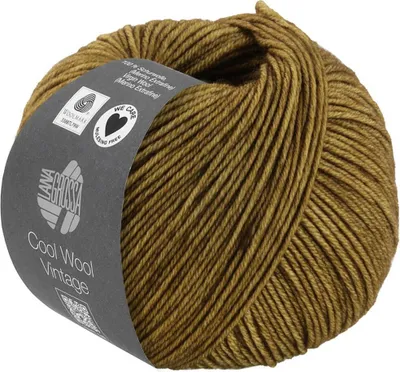 Immagine prodotto di Lana Grossa COOL WOOL VINTAGE 50 g di Lana tinta tono su tono in look vintage 160 m colore 7381 - oliva scuro