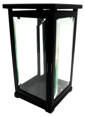 Produktbild von Grablaterne mit Facettenglas, 21 cm (Schwarz)