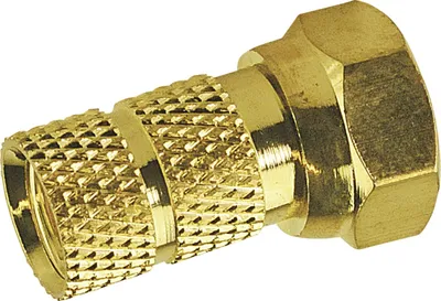 Zdjęcie produktu dla Schwaiger GOFST6501 537, F-Typu, Złoto, Blister, 1 szt.