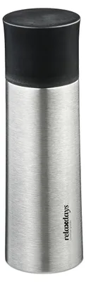 Isolierflasche 400 ml Edelstahl mit Becher auslaufsicher silber