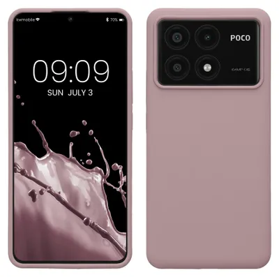 Obrázek produktu pro Pouzdro kwmobile pro Xiaomi Poco X6 Pro 5G – silikonové pouzdro – bezdrátové nabíjení – ochranné pouzdro v barvě Nude Lilac