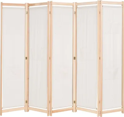 Obrázek produktu pro pětidílný rozdělovač místností Cream 200 x 170 x 4 cm Látka