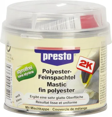 Produktbild von presto Feinspachtel, styrolfrei, weiß, 250 G