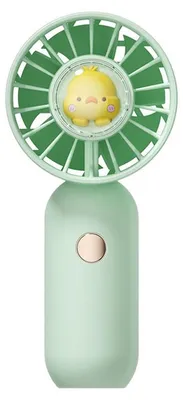 Produktbild von Mini Handventilator USB Tischventilator Tragbarer Akku Ventilator mit 3 Stufen Leise für Büro Reisen Camping Grün