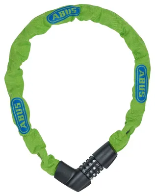 Immagine prodotto di Lucchetto a catena ABUS Tresor 1385/75 Neon - Lucchetto a combinazione in acciaio temprato - Catena quadrata di 6 mm di spessore - Livello di sicurezza ABUS 6 - 75 cm - Verde