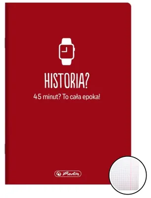 Imagen del producto de Cuaderno A5 de 60 hojas, con cuadrícula, de la colección "Historia" de Herlitz
