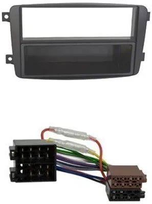 Produktbild von Radioblende Profiversion-Set MERCEDES (C-Klasse W203, CLK W209, Viano, Vito), mit Fach, schwarz
