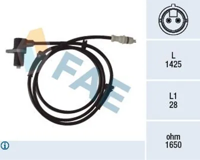 Produktbild von FAE ABS Sensor Raddrehzahl Vorne für FIAT Ducato Kastenwagen (250, 290) 78067