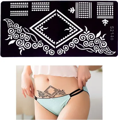 Produktbild von Henna Tattoo Schablone Airbrush Stencil Ornamente