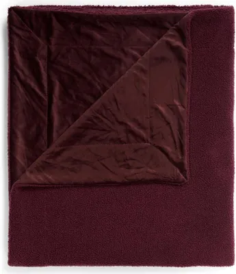 Produktbild von Essenza Kunstfell Plaid Teddy Farbe Plum wine Größe 150x200