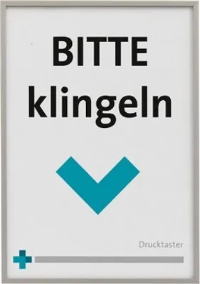 Produktbild von MADRID Silver Line Türschild DIN A6 hoch | 150,5x105,5 mm | Alu Rahmen silbe...