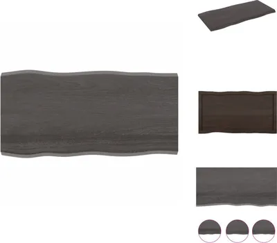 Produktbild von vidaXL Tischplatte 100x50x(2-4) cm Massivholz Behandelt Baumkante -  Tischplatten