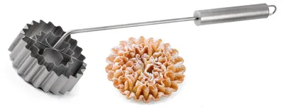 Rozenkoekform aus Edelstahl, silber, 1 Stück