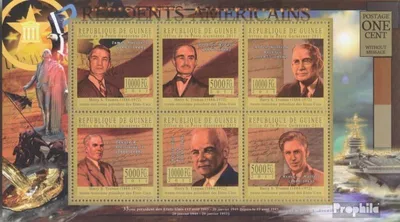 Produktbild von Briefmarken Guinea 2011 Mi 8230-8235 Kleinbogen (kompl. Ausgabe) postfrisch Der Präsident der USA - Bill Clinton
