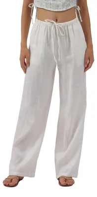Produktbild von Damen Leinenhose für den Sommer mit weitem Bein