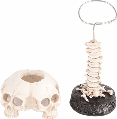 Obrázek produktu pro Stolní lampa Skeleton, noční lampa Skeleton, lampa Halloween v průmyslovém retro stylu, stolní lampa, hororová výzdoba ložnice