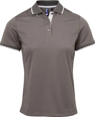 Immagine prodotto di Polo Premier donna a contrasto cool check RW5519 (XS) (grigio scuro/argento)