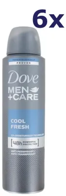 Produktbild von 6x Dove Deospray für Männer – Care Cool Fresh 150 ml