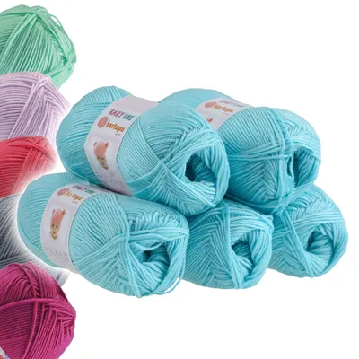 5x100g Strickgarn Kartopu BABY ONE helltürkis