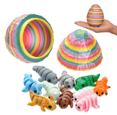 Zdjęcie produktu dla Smok w jajku zestawy figurek 3D, baby smoki i zwierzątka w jajkach – PP_MIN_EG_10
