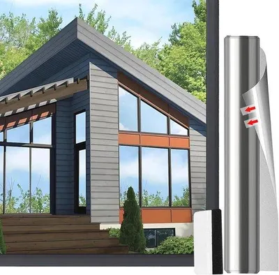 Productafbeelding van Famanu raamfolie voor privacy en zonbescherming - spiegelende folie, warmte-isolatie, 40 x 200 cm