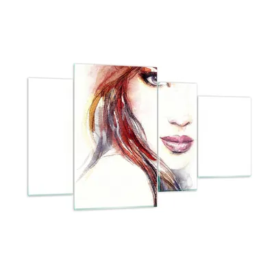 Produktbild von Bilder auf glas - Dame perfekt Kleid Eleganz - 120x70cm - Glasbilder - Wandbilder - Kunstdruck - zum Aufhängen bereit - Wanddekoration aus Glas - Glas Bilder - Wandbild auf Glas - GDL120x70-3135