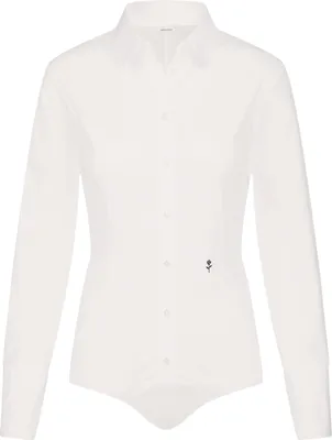 Produktbild von Seidensticker CITY-BLUSE Damen Blusenbody Langarm Slim-Fit Weiß 38