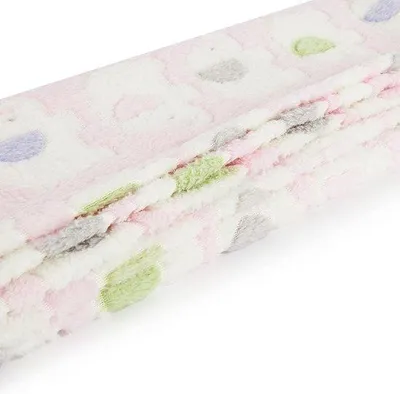 Zdjęcie produktu dla Unyqoos® Kocyk dla niemowląt – mata do raczkowania o wymiarach ok. 90 x 75 cm, wzór słonia w kolorze różowym, dostępne różne wzory