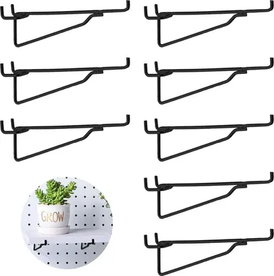 Produktbild von Metallene Werkbankhaken 8 Stück, Robuste Gereedschaftshaken 15 cm, Garage Organizer