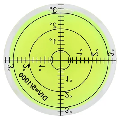 Produktbild von 60 mm Runde Wasserwaage mit horizontaler Libelle und Skala für die Kameraplattformbalance