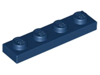 Image de Lego® 1x4 plaque 3710 - 1 pièce bleu foncé