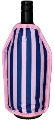Produktbild von Gift Company Kühlmanschette Weinkühler Froid Streifen Blau Rosa