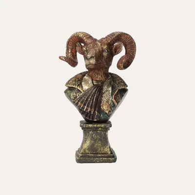 Produktbild von KEYHOMESTORE | Widderbüste aus Kunstharz, H. 23 cm