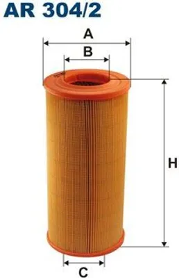Produktbild von Filtron Luftfiltereinsatz Ar 304/2, Höhe 289 mm, Außendurchmesser 136 mm, Innendurchmesser 71,5 mm