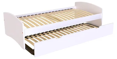 Image de Lit gigogne 80x200 Happy pin massif, Blanc