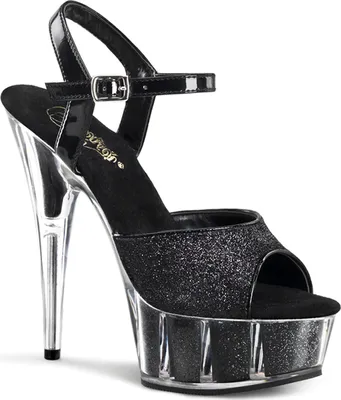 Produktbild von DELIGHT-609-5G Damen Sandale von Pleaser, Schwarz  , EU 35, US 5
