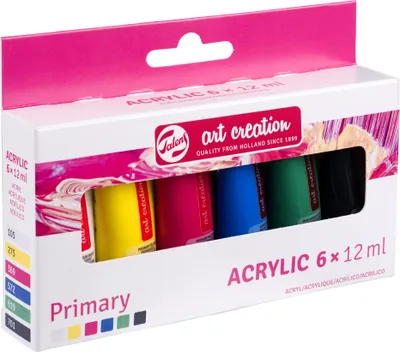 Immagine prodotto di Royal Talens 9021860M ROYAL TALENS Set primario di colori acrilici per la creazione artistica, 6 x 12 ml