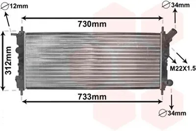 Produktbild von Van Wezel Wasserkühler für Opel Corsa B 1,0 1,2 + 12V 16V